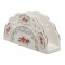 Porta Guardanapo 13x4x7cm Branco Mon Cheri Em New Bone China Com Borda Dourada